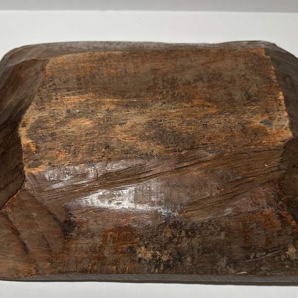 Rustic Hand Carved Wooden Bread Bowl or Serving Tray - Picture 10 of 12